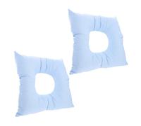 HOMSFOU 2 Pezzi Cuscino Faccia in Giù per Massaggio, Cuscino per Viso, Schiuma Epe e Poliestere, Blu, per Lettino da Massaggio e Salone di Bellezza, Design Traspirante