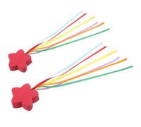 HOMSFOU 2 Pezzi Decorazione Superiore Antenna Auto in Spugna Ross | Design Distintivo, Installazione Facile, Uso Versatile, per Avventure All'aperto e Guida Esterna