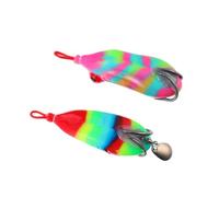 HOMSFOU 2 Pezzi Esca da Pesca Artificiale Colorata in ABS e Ferro Nuoto Realistico e Simulazione 3D, per Pesca Sportiva in Acqua Dolce Colore Casuale
