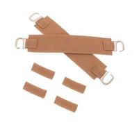 HOMSFOU 2 Pezzi Fascia Posteriore Antiscivolo per Stivali da Neve e Mules Marrone con Ganci Metallici ed Elastico, Fissaggio Sicuro per Donna e Uomo Nelle Attività Quotidiane o Sci