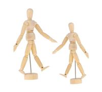 HOMSFOU 2 Pezzi Figure Decorative con mollette in Legno Vuoto Bot Colore Giunto Torso mestiere manichino Dipinto Fai da Te Scultura in Legno manichino incompiuto Fai da Te di Legno Beige