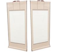 HOMSFOU 2 Pezzi Mini Scrolls Blank Hanging Rice Paper Scrolls For Chinese Calligraphy Painting Lightweight Portable Design For Brush Writing And Ink Art