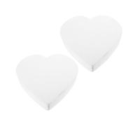 HOMSFOU 2 Pezzi Modello di Torta a Forma di Cuore tortiera con Stampo a Cuore Modello di Torta da Forno Stampo per Dolci a Forma di Cuore Mini per Torta Dummies Schiuma Bianca