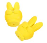 HOMSFOU 2 Pezzi Pallina Decorativa per Antenna Auto Gialla in Pu per Tetto Veicolo Decorazione Esterna Funzionale e Creativa