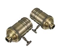 HOMSFOU 2 Pezzi Portalampada Retrò Base Della Lampada Presa Di Ricambio Per Lampada Presa Luce Hardware Delle Parti Della Lampada Alluminio Olive Green