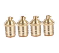 HOMSFOU 2 Pezzi Portalampada retrò in rame annata sostituzione infisso presa luce con portalampada per lampada da soffitto accessori per lampade Golden
