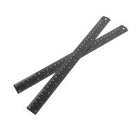HOMSFOU 2 Pezzi Righello in Alluminio Nero 30cm, Righello da Disegno Fori, Scala di Precisione, Strumento di Misurazione per Falegnameria, Progettazione Architettonica e Studenti
