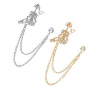 HOMSFOU 2 Pezzi Spilla per Violino in Lega per Donna, Accessori Musicali Creativi per Cappelli e Sciarpe, Spille Decorativi per Abbigliamento e Regali Natalizi