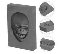HOMSFOU 2 Pezzi Stampi in Forma Teschio Resistenti Temperature per Metalli Argento Rame Stampo Ingot per e Creazioni