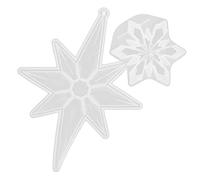 HOMSFOU 2 Pezzi Stampi in Silicone per Decorazioni Natalizie Forma Fiocco Materiali Sicuri e Resistenti Flessibili e Facili da Sformare per Resina e Cera Decorazioni Fai da Te per Casa e