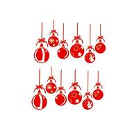 HOMSFOU 2 Pz Adesivo Per Porta in Vetro Il Muro Di Natale Si Aggrappa Decorazione Dellautoadesivo Della Porta Adesivi Per Porte Di Natale Palla Appesa Personalità Finestre