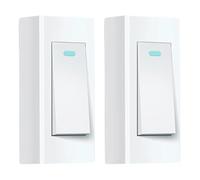 HOMSFOU 2 Pz uso quotidiano luce mini interruttore a parete piccola luce interruttori light interruttore da parete Alimentazione elettrica pagaia casalinga lampada di sicurezza bianca