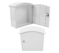 HOMSFOU 2 scatole per il latte con serratura a parete, a forma di arco, resistenti alle intemperie, per pacchi di posta del latte, resistenti all'umidità, design moderno, per casa e ufficio