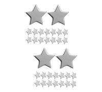 HOMSFOU 2 Set A Due Gambe Stelle A Cinque Punte Finitura Fermagli di Carta Accessori per Album Unghia Mini Forniture per Album di Ritagli Mestiere Argento Ferro da Stiro 100 Pezzi*2