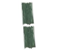 HOMSFOU 2 Set Asta per Fiori in Metallo Vegetazione Steli Nozze Stelo Filo Floreale Gambo di Fiore Decorativo Gambo Floreale Plettri Floreali con Filo Plastica 100 Pezzi*2