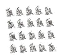 HOMSFOU 2 Set Ciondolo Angelo Ciondolo Di Argento Ciondolo Angioletto Accessori Per Gioielli Ciondolo Di Preghiera Ciondolo Bambina Fai Da Te Lega 50 Pezzi*2