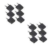 HOMSFOU 2 Set Convertitore A Spina Butta Plug Travel Adapter Presa Multiplo Elettrico Cavo Di Alimentazione Tappo Accessorio Da Viaggio Alimentatore Domestico Rame Black 6 Pezzi * 2