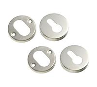 HOMSFOU 2 set di coperture decorative per serratura della serratura della porta accessori per arredamento mobili finitura argento durevole sicuro per armadi cassettiere