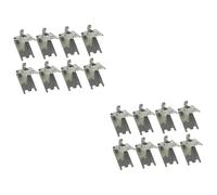 HOMSFOU 2 Set Di Ganci Per Ripiani Del Frigorifero Clip in Metallo Per Ripiani Del Congelatore Per Una Facile Installazione E Un Uso Quotidiano 8 Pezzi * 2