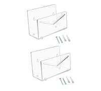 HOMSFOU 2 Set Dispositivo di archiviazione a Clip Lettera Portadocumenti per Ufficio Scrivania Cartoleria organizzatore di smistamento della Posta organizzatore di File Desktop Acrilico