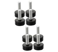 HOMSFOU 2 Set Gambe Del Tavolo Con Ammortizzatore A Pedale Livellatori Per Cunei Per Mobili Tampone Piedini in Gomma Cuscinetti Livellanti Per Mobili Gomma Da Cancellare Black 4 Pezzi*2