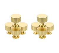 HOMSFOU 2 Set Manico Dorato Tiro Dell'armadietto Manopole Maniglie Per Porte Interne Pomello Pomelli Dei Cassetti Del Comò Sostituzione Maniglie Cassetto Mobili Alluminio D'oro 4 Pezzi*2