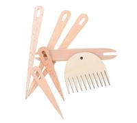 HOMSFOU 2 Set Navette Legno per Lavoro Accessori per Cucito e Tessitura con Pettine per Creazioni DIY Coperte e Sciarpe