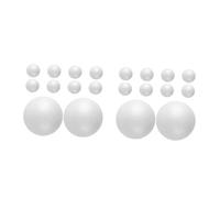HOMSFOU 2 Set Oggetti di Palla in Schiuma Schiume Palla Ornamento Ornamenti Fai da Te per Feste Non Verniciati Schiuma Circolare per L'artigianato Bianca 10 Pezzi*2