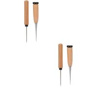 HOMSFOU 2 Set Punteruolo Legno con per Cucito per Lavori Pelle E Cucito Fai da Te Strumenti per Riparazioni Scarpe Borse E Tela 2 Pezzi*2