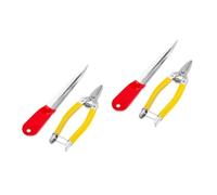 HOMSFOU 2 Set Strumenti per Tessere Il Rattan fustigazione giunco di Vimini Strumento di Riparazione del Cesto di Vimini Riparazione di Vimini Strumento di Tessitura plastica