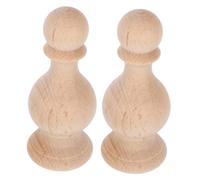 HOMSFOU 2 tappi per pali in legno in stile romano, non verniciati, rustici, con intagli intricati e decorativi per recinzioni, per scale, letti, ringhiere e mobili, artigianato classico