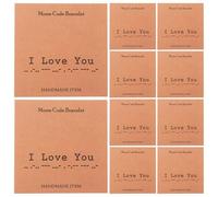 HOMSFOU 20 Pezzi Schede Per Imparare Il Codice Morse Biglietto Di Auguri Unico Biglietto D'auguri Carta Di San Carte Di Apprendimento Carta Di Auguri Di Natale Light Brown