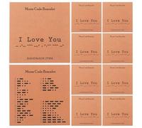 HOMSFOU 20 Pezzi Schede per imparare il codice Morse Carta di auguri di Natale carte di apprendimento carta di San Biglietto di auguri unico biglietto d'auguri Light Brown