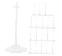 HOMSFOU 20 Pezzi Supporto in Piedi per Bambole Display Figure Stand dei burattini Supporto per Figurine Figure Display Stands Supporto Trasparente per Action Figure plastica