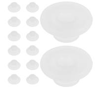 HOMSFOU 20 Pezzi Tappi Antiperdita in Silicone Bianco Foro da 10mm | Sigillo Resistente al Calore, Adatto per Uso in Ufficio e Durante i Tragitti Quotidiani
