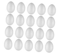 HOMSFOU 20 Pezzi Uova Decorative Foam per Pittura DIY Pasquale Uova Polistirolo Leggere e Resistenti per e Decorazioni Feste