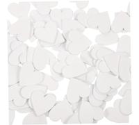 HOMSFOU 200 Pezzi Fette Legno Forma Cuore Tag Decorativi per Fai da Te per Matrimoni e Design Incompleto per Creazioni Uniche e