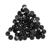 HOMSFOU 200 Pezzi Occhi per Semi-Rotondi Neri Plastica Fondo Piatto per Amigurumi Peluche Te e Progetti Creativi con Materiali per Plush