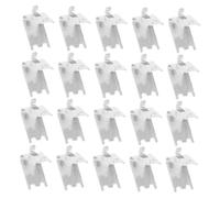 HOMSFOU 20pezzi Clip Per Ripiani Frigorifero Acciaio Inox Da Ganci Resistente Per Ottimizzazione Spazio e Installazione Facile Compatibili Con Congelatori e Frigoriferi Struttura Robusta e