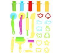 HOMSFOU 20Pezzi Utensili per Impastare con Strumenti Estrusori Kit Creativo per Animali Plastilina Colori Casual per attività Educative