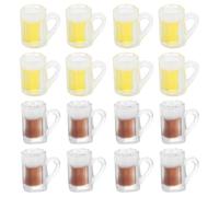 HOMSFOU 24 Pezzi Ciondolo Portachiavi in Resina a Forma di Boccale di Birra Simulato, Leggero e Multifunzionale, per Festa Estiva e Regali per Amanti della Birra Colore Casuale