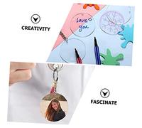 HOMSFOU 24Pezzi Portachiavi Acrilici Vuoti per Fai da Te Decorazioni Personalizzabili per Creare Pendente per Regali e Creativi