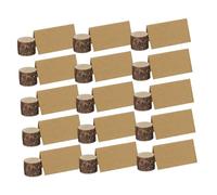 HOMSFOU 26 Set Memo in di Tronchetto Supporto Segnaposto per Matrimoni Organizer per Biglietti da Visita e Carte da Tavolo Clip Memo Versatile per Foto e Note