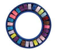 HOMSFOU 28 Pezzi Organizzatore per Rocchetti Silicone con Box per Conservazione Spoline Accessori Cucito Pratici e Facili da Usare per Evitare Svolgimenti e Grovigli Colore