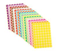 HOMSFOU 2800 pezzi Etichette Adesive Rotonde Colorate Codifica Colori per Ufficio e Scuola Adesivi Pois per Etichettatura e Apprendimento Interattivo