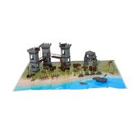 HOMSFOU 293 pezzi Figurine Cavaliere Medievale e Soldatini Miniature Militari con Modello e Paesaggio da Tavolo Sabbia Educativo e Storico per Appassionati
