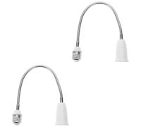 HOMSFOU 2pezzi Adattatore Per Portalampada Con Tubo Flessibile Prolunga Per Lampadine Design Rotante Facile Installazione e Posizionamento Flessibile Compatibile Con Fissaggi Esistenti