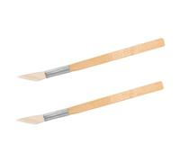 HOMSFOU 2pezzi Brunitoio in Agata Naturale con Manico in bambù Strumento per Lucidare e Levigare Gioielli per Incisione Lucidatura di Agata e Accessori in Oro e Argento