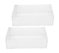 HOMSFOU 2pezzi Copertura Trasparente Per Mouse in Acrilico Protettiva e Lavabile Antigraffio Adatta Per Uso Casa e Ufficio Accessorio Per Mouse Wireless