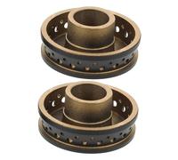 HOMSFOU 2pezzi Coperture Bruciatori Gas Termoresistenti Accessori per Piano Cottura Gas Distributore di Fiamma Incorporato Facile da Pulire Compatibili Varie Configurazioni di Cottura